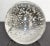 Vintage Blown Controlled Bubbles Murano Style Art Glass Transparent Paperweight Italy For Sale - Image 9 of 11