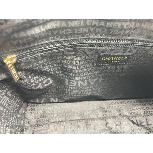 Italian Chanel Chocolate Bar Cc Quilted Leather For Sale - Image 3 of 12