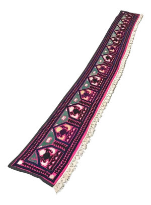 Suzani Table Runner With Special Tassel - 12'1" X 1'5"
