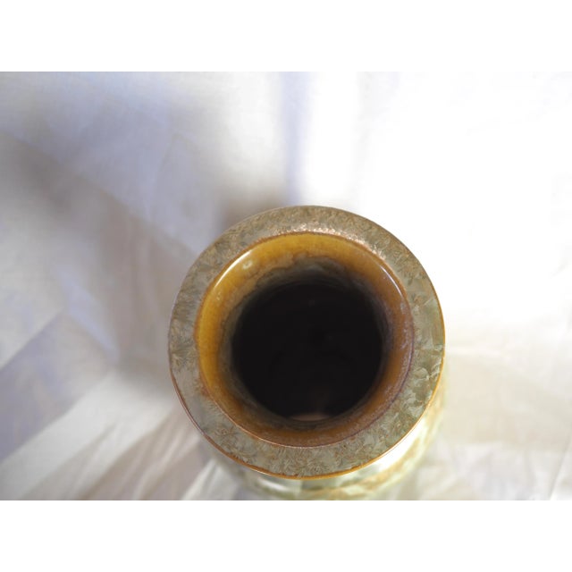 Ceramic 1980s French Montgolfier Full Gilded Crystalline Vase For Sale - Image 7 of 12