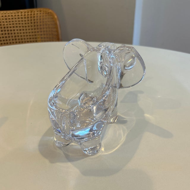 Mid 20th Century Vintage French Vannes Crystal Elephant Candy Dish For Sale - Image 5 of 6