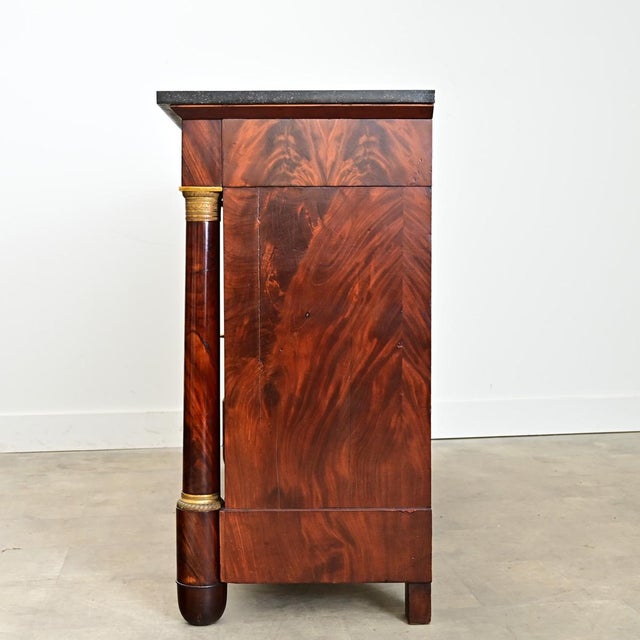 French 19th Century Mahogany Empire Enfilade with Marble Top For Sale - Image 13 of 13