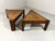 Brutalist Triangular Shaped Oak Coffee Side Tables, 1970s, Set of 2 For Sale - Image 12 of 18