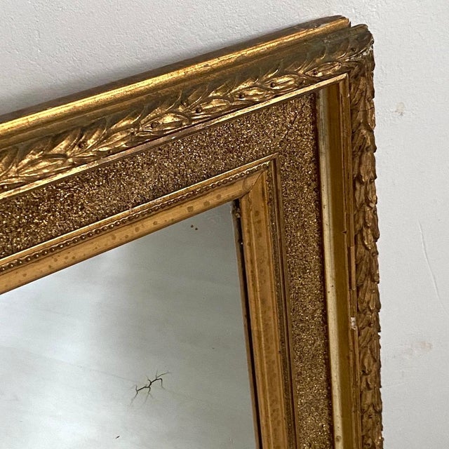 Small Louis XVI Style Mirror in Wood and Gilded Stucco, 1920s For Sale - Image 6 of 12