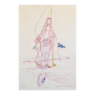 André Thomkins, 1970s Modernist Swiss Colorful Surrealism Signed Dada Lithograph Andre Thomkins For Sale