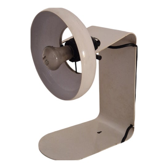 Hanging White Iron Table Lamp from Stilnovo, 1970s For Sale