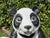 Mid-Century Modern Vintage Large Crackle Glazed Seated Panda Ceramic Sculpture For Sale - Image 3 of 12