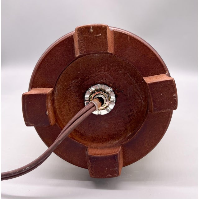 Vintage Chinese Floral Hand-Painted Porcelain Lamp With Applied Fruit Handles - Chinoiserie, Traditional, Asian For Sale - Image 12 of 14