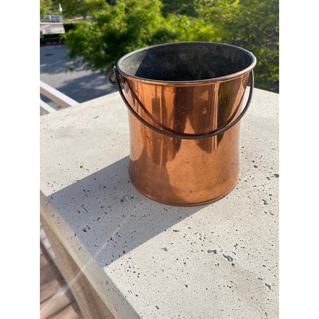 Metal 19th Century European Copper 4 Liter Hanging Hearth Pot – Rich Patina For Sale - Image 7 of 12