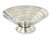 A bold example of Art Deco design, this English silver-plated centerpiece bowl features dramatic stepped banding, a flared...