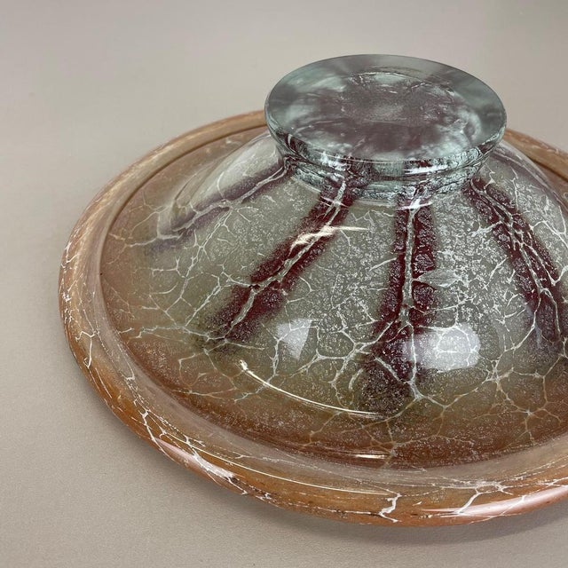 Art Deco Baushaus German Glass Bowl by Karl Wiedmann for WMF Ikora, 1930s For Sale - Image 17 of 18