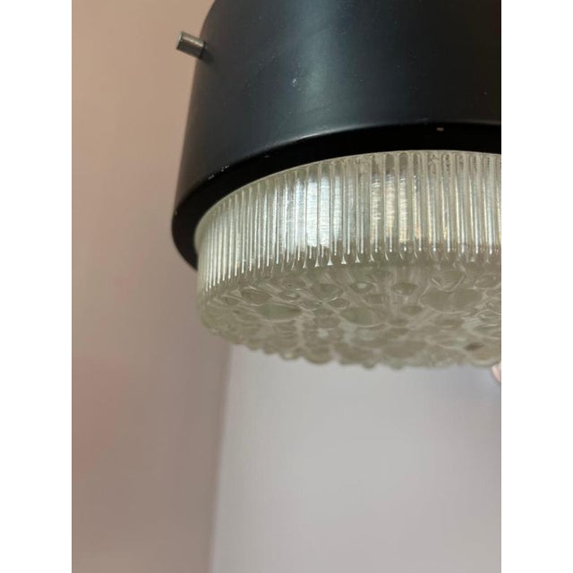 Black Frosted Glass Pendant Lamp by Carl Fagerlund for Orrefors For Sale - Image 9 of 11