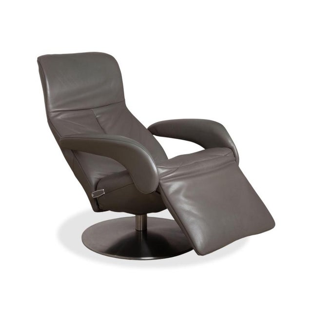 Symphony JR-7960 Lounge Chair in Grey Leather from Jori For Sale - Image 4 of 17