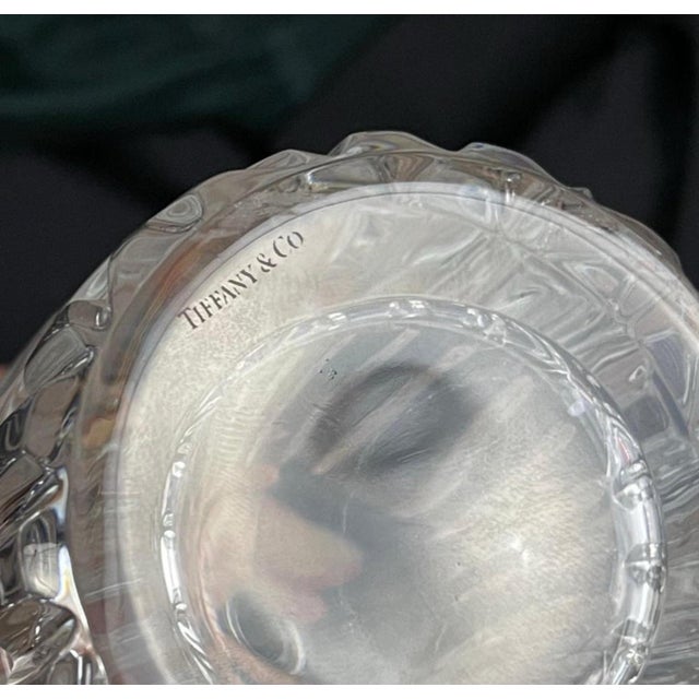 Late 20th Century Tiffany & Co. 'Atlas' Faceted Crystal Glass Decanter & Stopper For Sale - Image 5 of 8