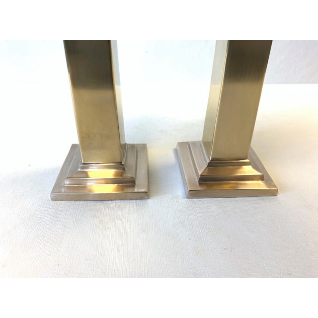 1980s Neoclassic Column Candlesticks - a Pair For Sale In West Palm - Image 6 of 9
