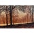 Large Mid-Century Modern Orange and Brown Tree Landscape Painting Signed Williams For Sale - Image 9 of 12