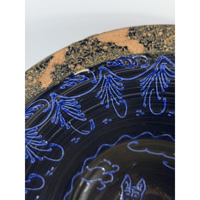 Spanish Hand-Painted Ceramic Lebrillo with Dog For Sale - Image 6 of 13