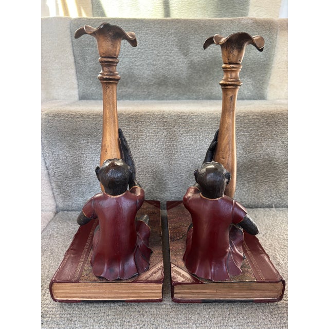 Vintage Monkey Candlesticks, j.b. Van Sciver, a Pair For Sale - Image 10 of 18