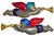Large Vintage Christmas Trumpet Angels — Pair of Tin Folk Art Holiday Wall Decorations, 23.5ʺ For Sale - Image 9 of 9
