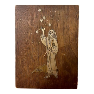 Vintage Emaus Talleres Monasticos Abraham Plaque, Mexican Brutalist Wall Art For Sale