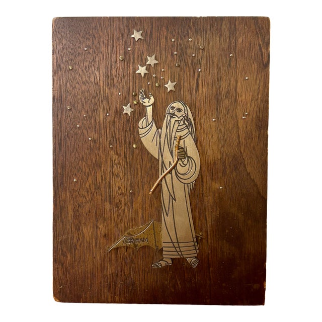 Vintage Emaus Talleres Monasticos Abraham Plaque, Mexican Brutalist Wall Art For Sale