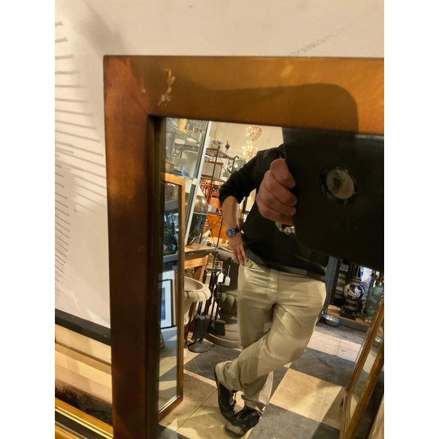 1960s Gold Metallic Finish Wood Mirrors- A Pair For Sale - Image 9 of 10