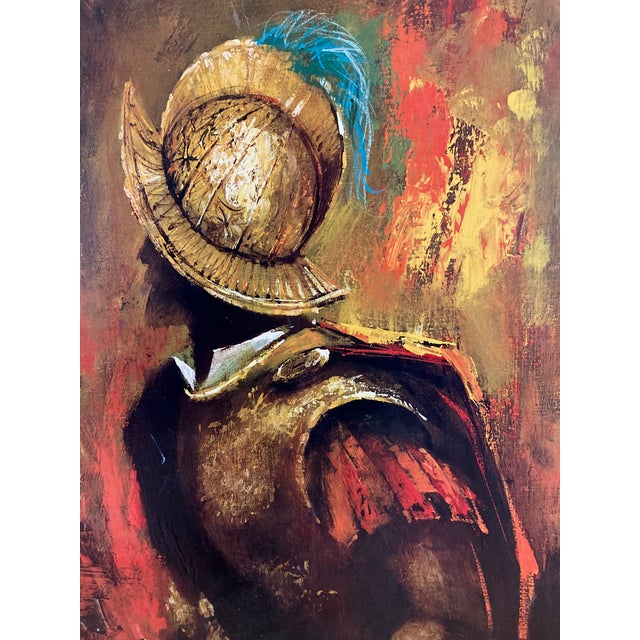This is a vintage mid-century oil painting depicts a conquistador. Turner Wall Accessory (tag on back). The artwork is...