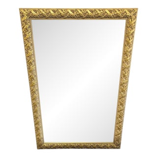 Carved Leaves and Berries Wood Mirror For Sale