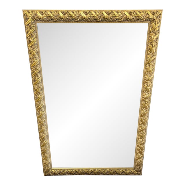 Carved Leaves and Berries Wood Mirror For Sale