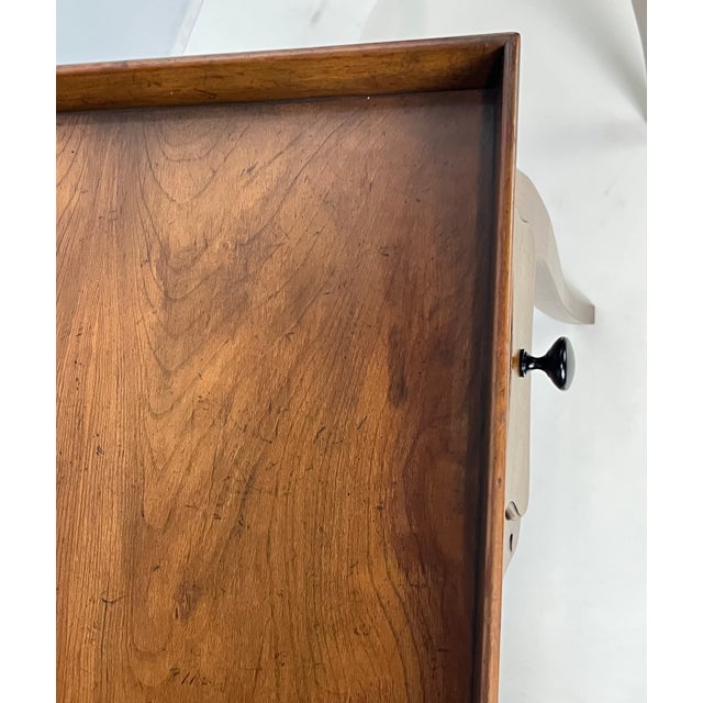 Pair of Vintage Baker Furniture French Country Side Tables With Candle Slides For Sale - Image 17 of 17