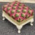 Early 20th Century Vintage Custom Pink & Green Chevron Footstool or Ottoman For Sale - Image 5 of 13
