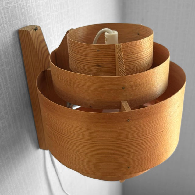 Pine Veneer Wall Lamp V327 by Hans-Agne Jakobsson for Ellysett, Sweden, 1960s For Sale - Image 6 of 10