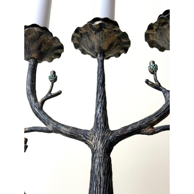 Art Deco German Sculptural Seven-Light Oak Tree Candleholder, 1930s For Sale - Image 10 of 18