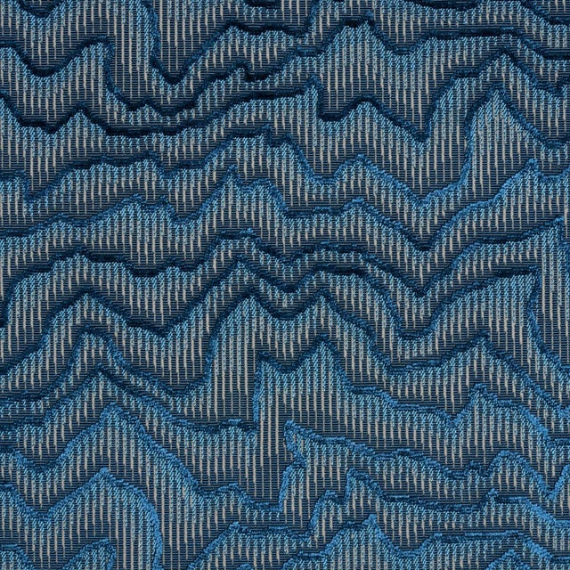 Schumacher Schumacher Zambezi Velvet Fabric in Slate Blue For Sale - Image 4 of 4