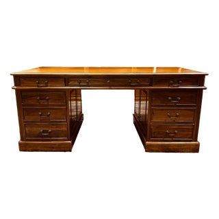 Vintage English Desk in Teak For Sale