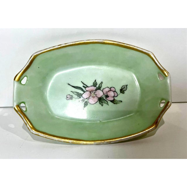 Vintage EPIAG Royal Czechoslovakia hand painted porcelain dish initialed by artist H.E.C. and dated 1933. EPIAG (Erste...