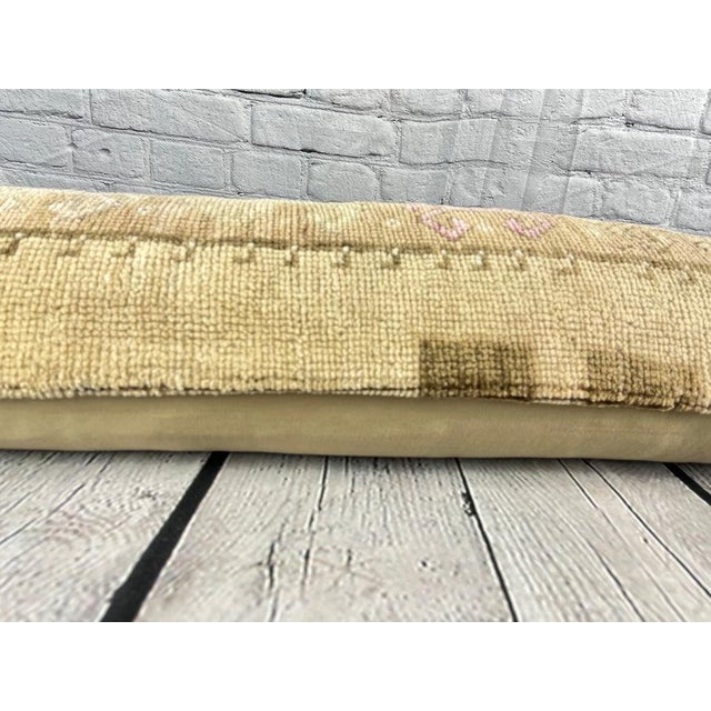 12 x 46 Lumbar Rug Pillow Whispering Retreat Turkish Pillow Cushion Cover For Sale - Image 4 of 4