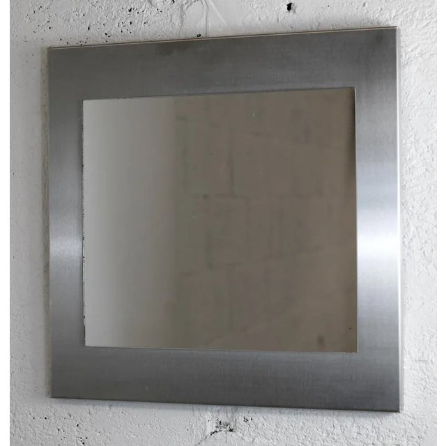 Space Age Stainless Steel Mirror, France, 1970s For Sale - Image 10 of 18