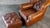 Restoration Hardware Churchill Cigar Leather Luxe Writer's Chair and Ottoman For Sale - Image 9 of 18
