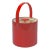 Engine Red Faux Patent Leather Ice Bucket Attributed to Georges Briard For Sale