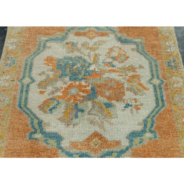 Early 21st Century Turkish Mini Rug Oriental Hand Knotted Vintage Rug 1'7" x 3'4" #20743 For Sale - Image 5 of 8