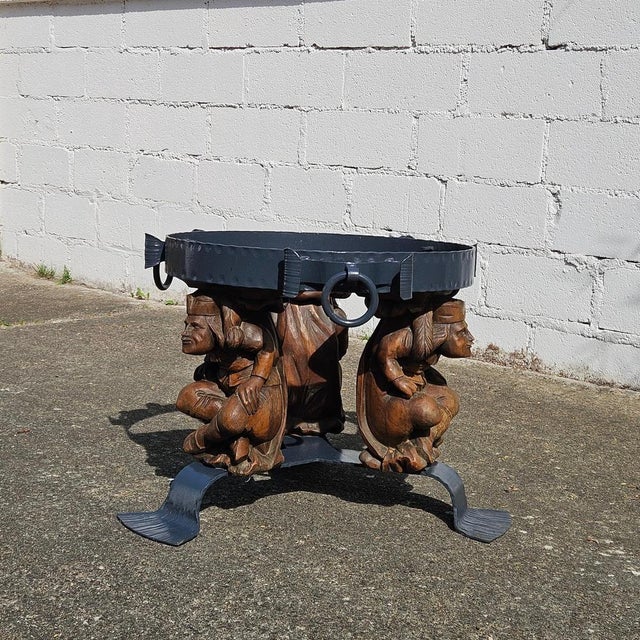Forged Iron Lounge Table with Marble Top by Jean Maurice Rothschild, 1950s For Sale - Image 15 of 18