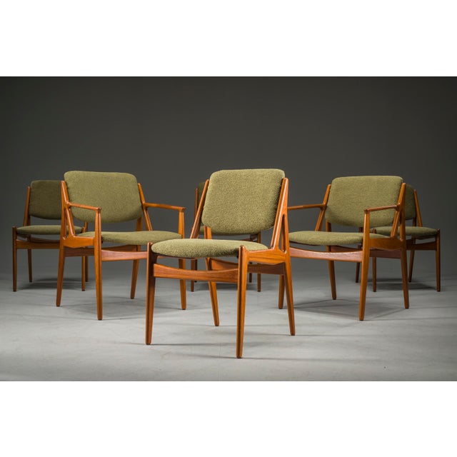 Danish Ella Chairs in Teak attributed to Arne Vodder for Vamo Sønderborg, 1960s, Set of 6 For Sale - Image 12 of 18