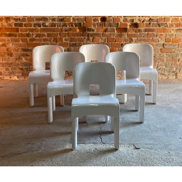 Kartell Joe Colombo Universale Chairs Model 4867 Set of 6 Chairish