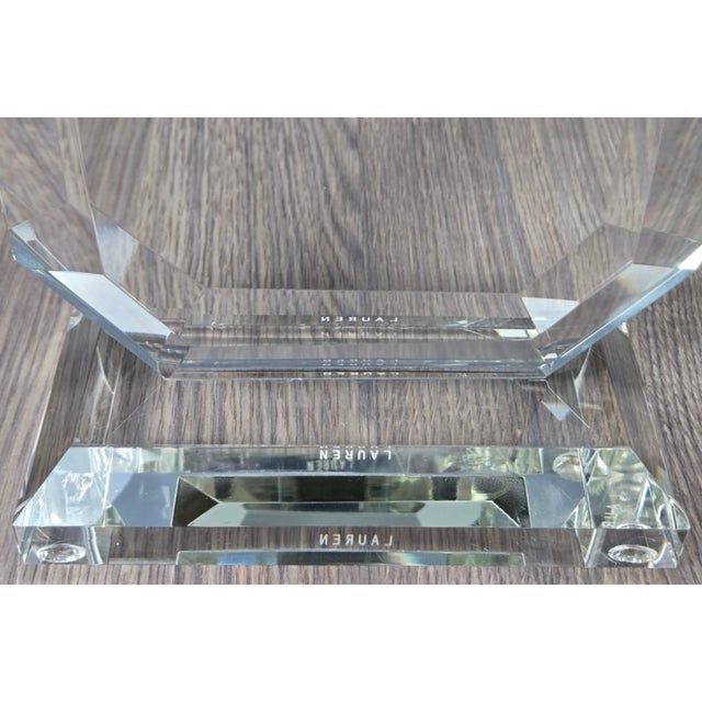 1990s Ralph Lauren Home Octagonal Faceted Crystal Table Lamp For Sale - Image 11 of 15