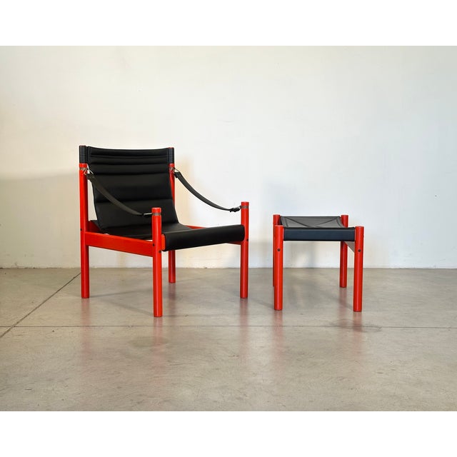 Mid-Century Modern Set of Armchair with Ottoman from Erik Wørts, 1970s For Sale - Image 3 of 10