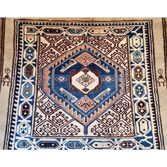 Tribal Early 20th Century Vintage Afghan Tribal Square Prayer Rug- 3′7″ × 3′8″ For Sale - Image 3 of 11