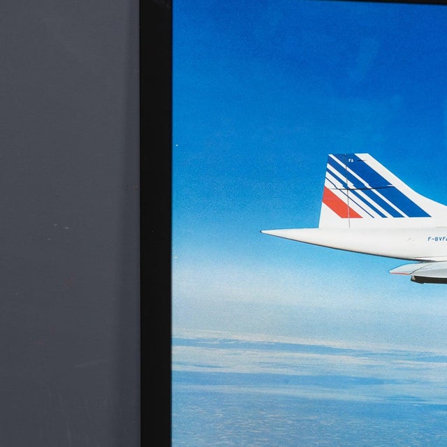 Vintage 20th Century Framed Poster of an Air France Concorde, 1980 For Sale - Image 10 of 14