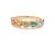 Rainbow sapphire emerald heart eternity band ring 14K gold Natural bezel set emerald ring Heart shape eternity band...