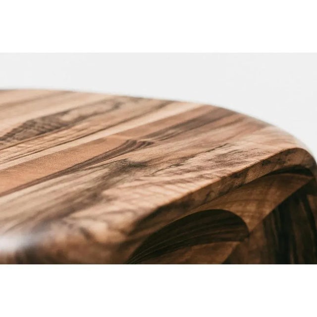 Handmade Walnut Stool by Maxime Goléo For Sale - Image 4 of 10